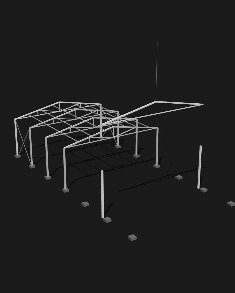 Modelo 3D: no canteiro